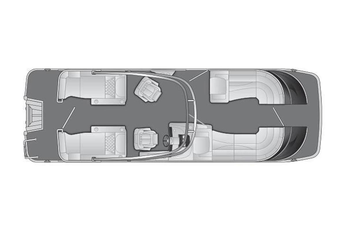 2023 Bennington 25 QCWA Deluxe Folding Open Sport Arch, Gas Asst.