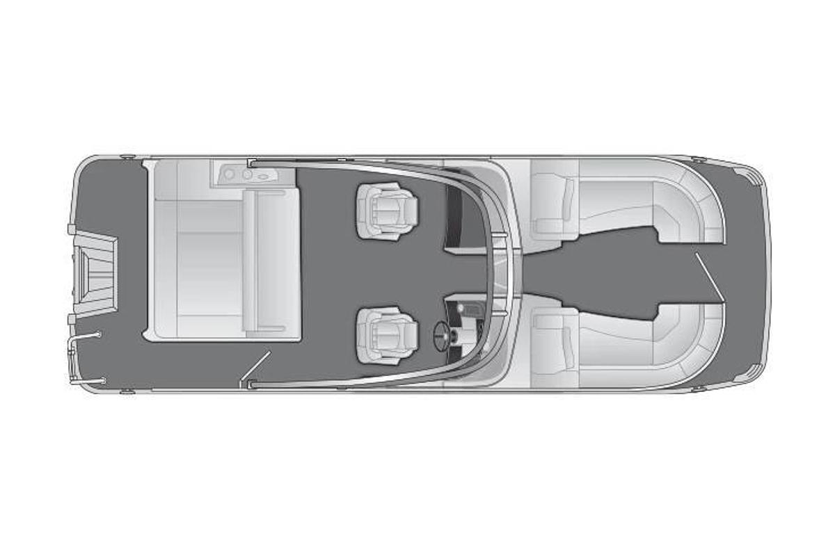 2023 Bennington 23 RSBWA Windshield, DLX Folding Open Sport Arch