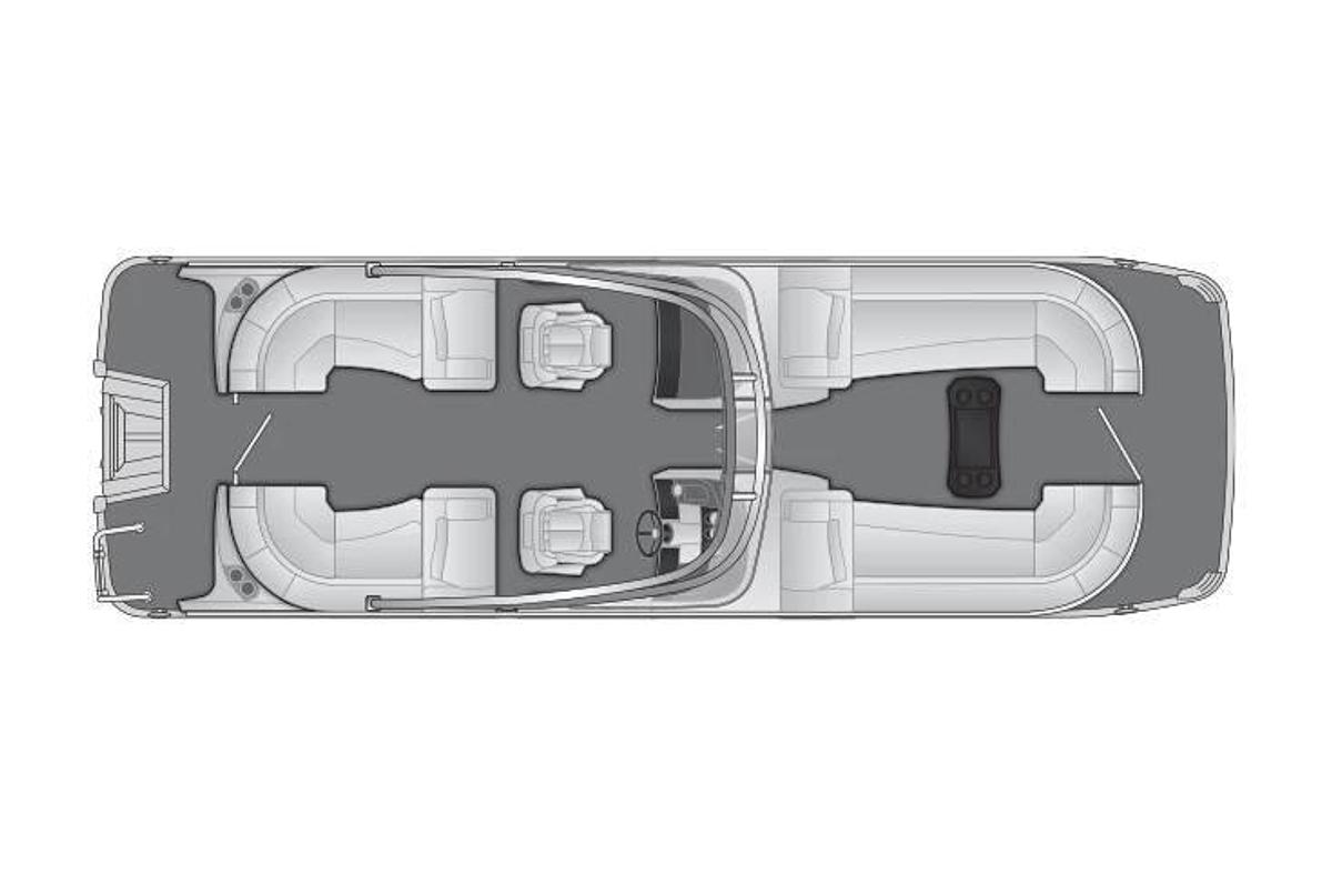2023 Bennington 25 RFBWA Wshld, Deluxe Folding Open Sport Arch