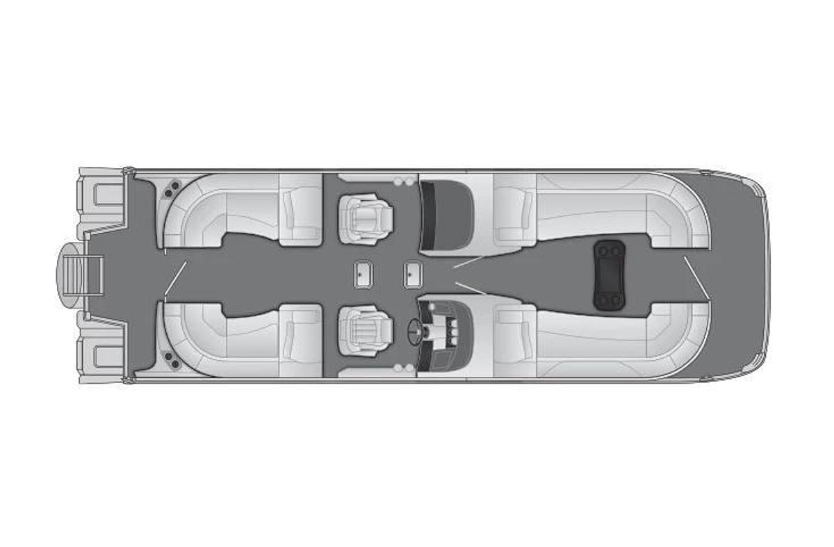 2023 Bennington 27 RFBWA T2 Windshield, DLX Folding, Twin Engine
