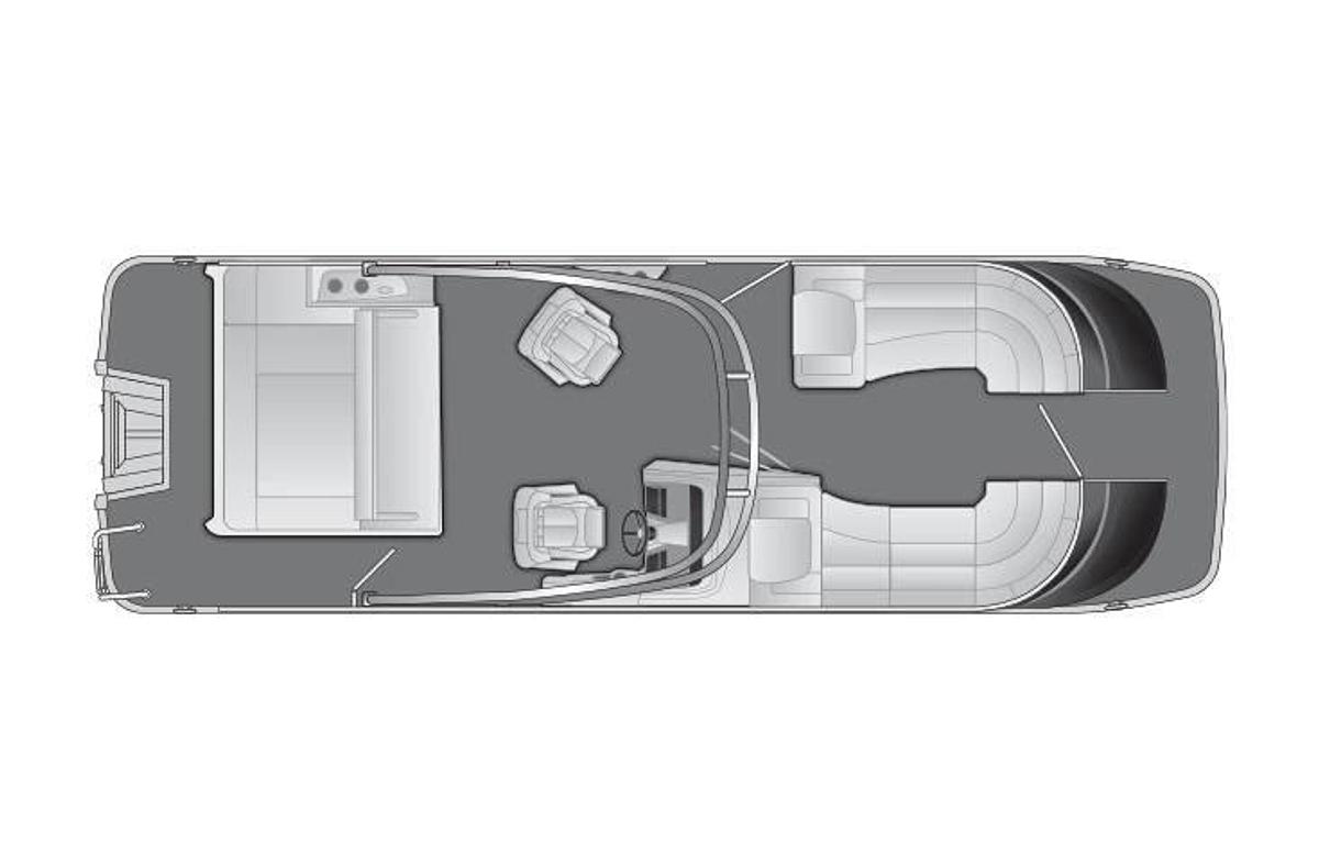 2023 Bennington 25 QXSBA Deluxe Folding Open Sport Arch, Gas Asst.