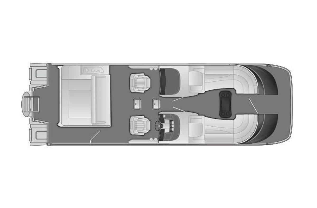 2023 Bennington 27 QXSBWA T2 Windshield,Gas Assist, Twin Engine