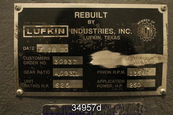 Refurbished Lufkin S12 Gear Drive, 4.0931/1 Ratio #34957