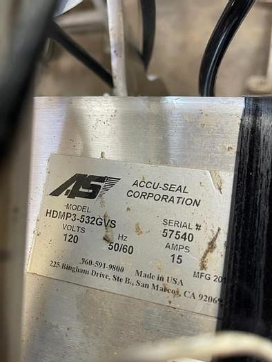 Used 2016 Accu-Seal Corporation Bag Sealer HDMP3-532GVS