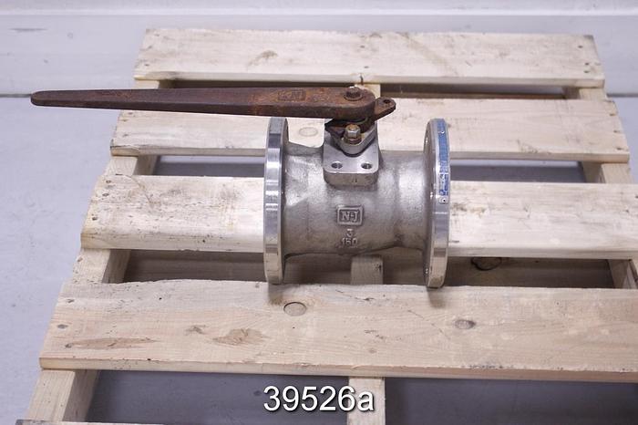 Used Neles Jamesbury A 3" Hand Operated Ball Valve #39526