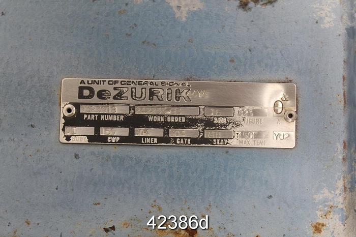 Used Dezurik 16" Hand Operated Knife Gate Valve #42386