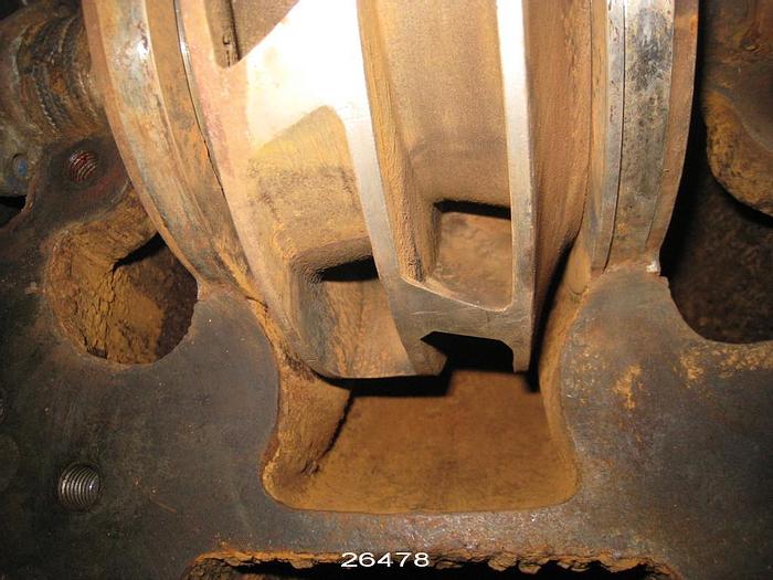 Used Goulds 8X10X12DV Split Case Double Suction Pump, 3405, 8X10X12 With Stainless Steel Impeller, 12" Diameter Impeller, Split, Staggered And Skewed Impeller, Packing #26478