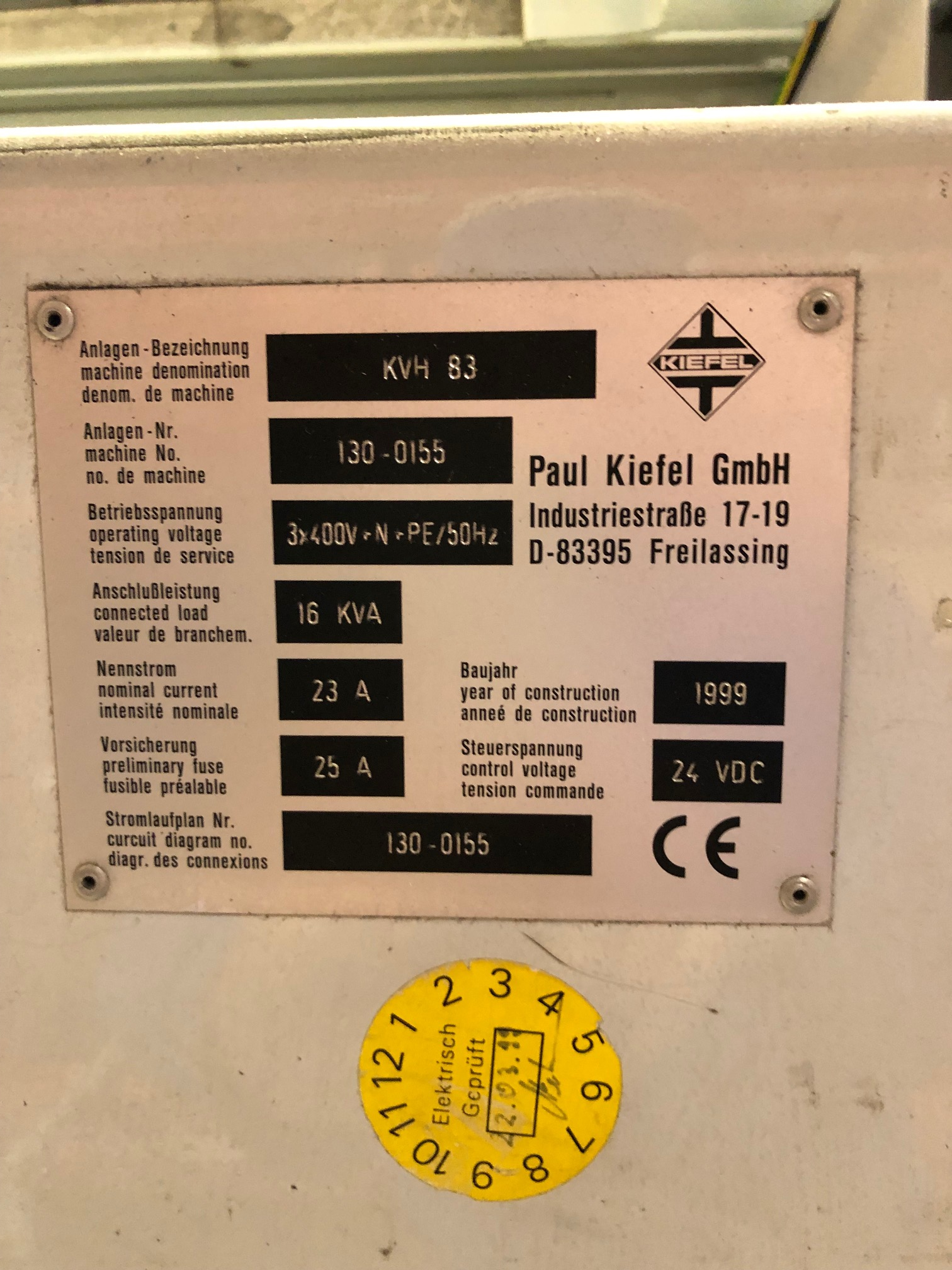 Used 1999 Kiefel KVH 83