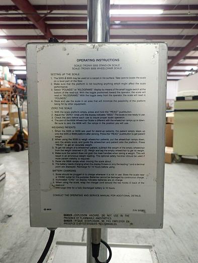 Used Scale-Tronix 50537 5005 Stand-On Scale 6006 Wheelchair Scale