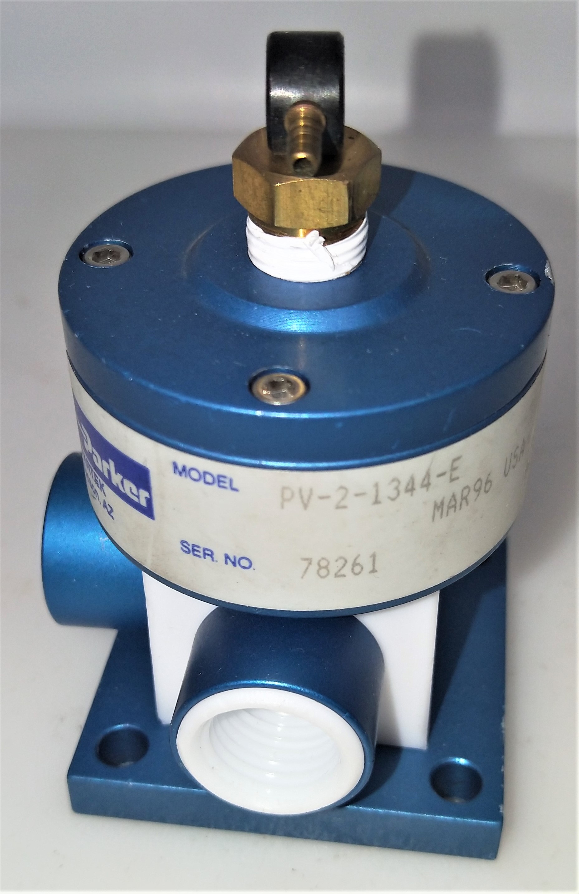 New Open Box Parker PV-2-1344-E Miniature Pneumatic Diaphragm Valve