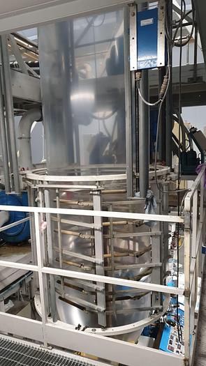 Used KIEFEL COMPEX 80SA/27D Monolayer blown film complete line for LDPE and HDPE