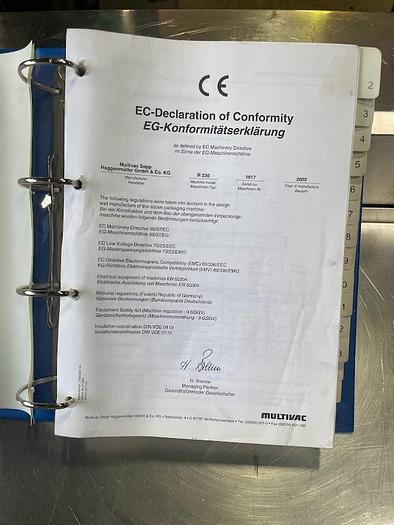 Used MULTIVAC R230 THERMOFORMER