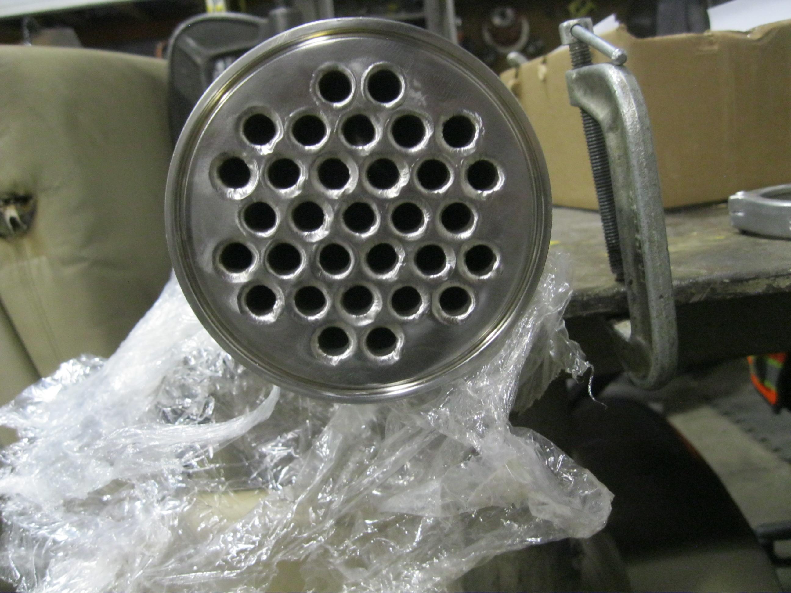 Used 12 SQ. FT. DAIRY ENGINEERING TUBE & SHELL HEAT EXCHANGER