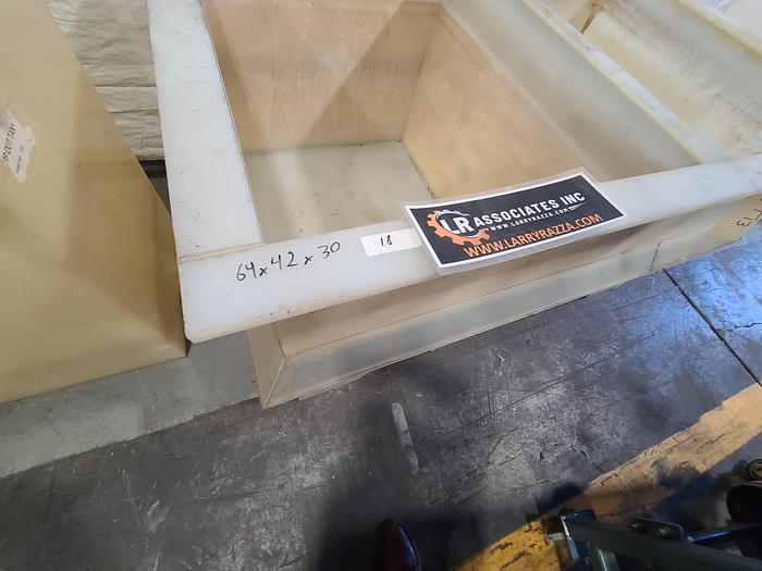 Used Polypro Tank Counter Flow Rinse side and bottom support 70" x 28" x 29" Removable Partition - LARRY PLEASE CHECK DEMENTIONS