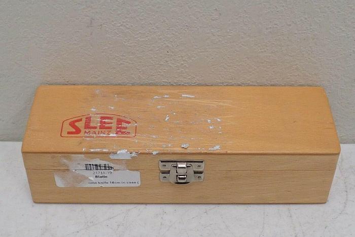 Used Slee Microtome Knife, Type C, 16cm, in Wood Case