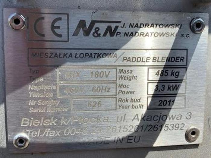 Used Nadratowski & Nadratowski Vacuum Paddle Mixer Model MIX180V MIX 180V