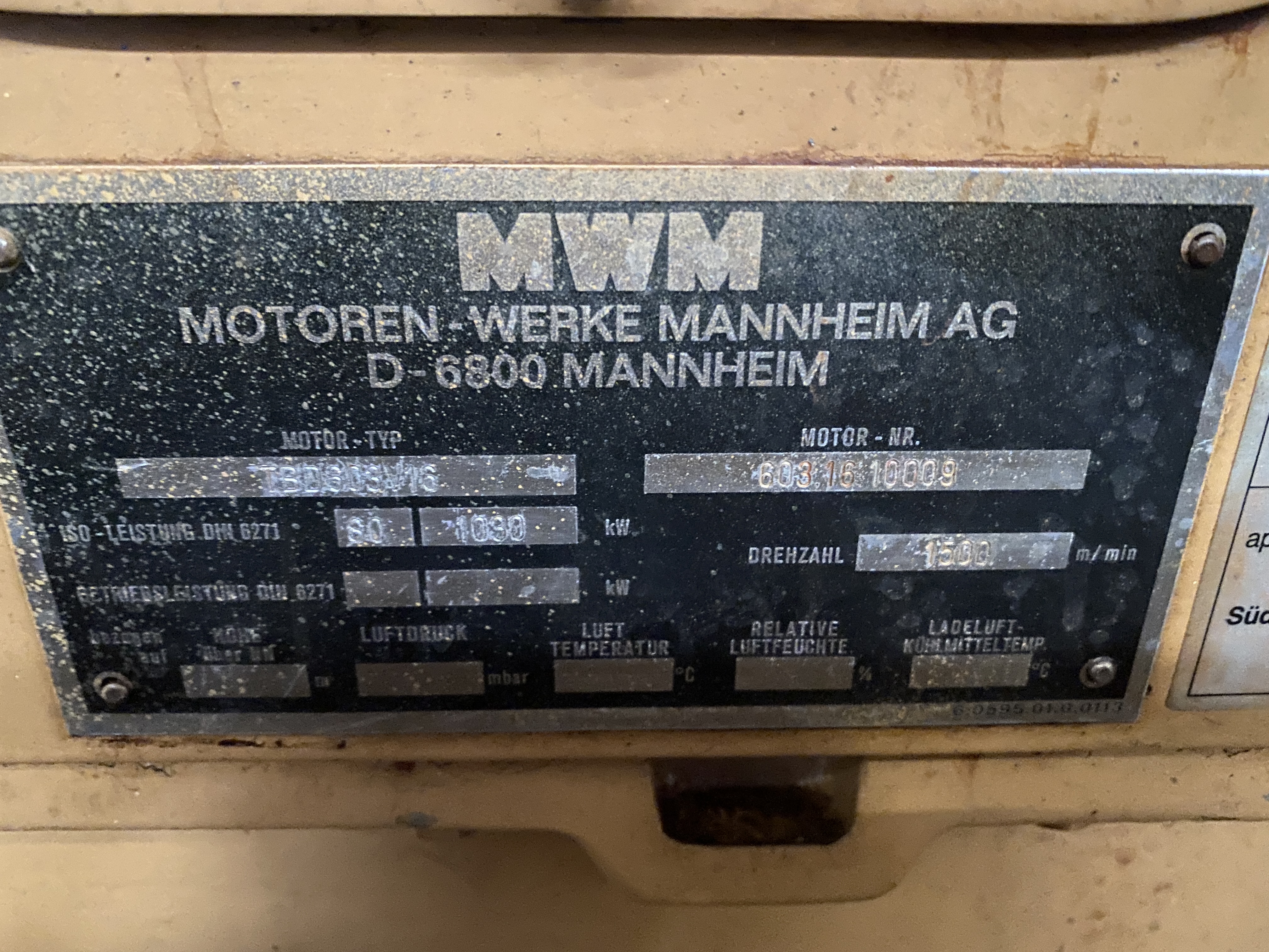 Used MWM TBD 603-V16