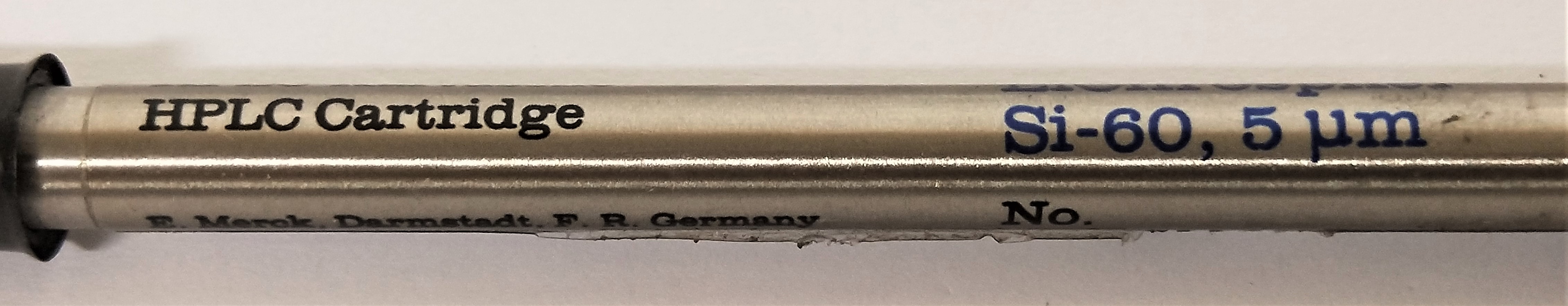 Used Merck LiChrospher Si-60 (LiChroCART 125-4) HPLC Cartridge - 12.5cm x 4mm x 5µm