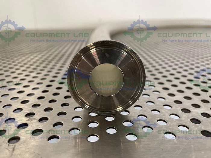 Used Sani Tech  STHT-WR-1000 84" Silicone Hose w/ 1" Sanitary Fitting