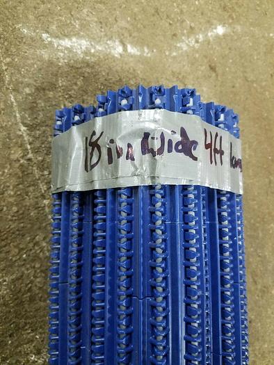 Used Flighted Conveyor belt Blue 4' by 18"