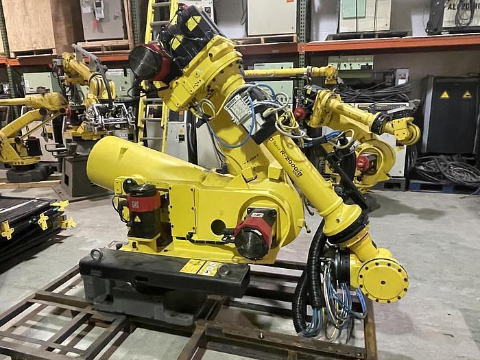 Used 2012 FANUC R2000IB/100P 6 AXIS 3500 MM X 100 KG PEDESTALL MOUNT ROBOT