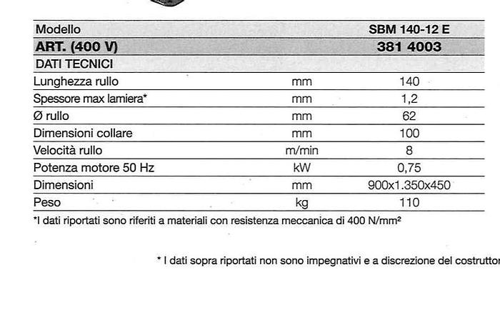 Bordatrice Metalkraft