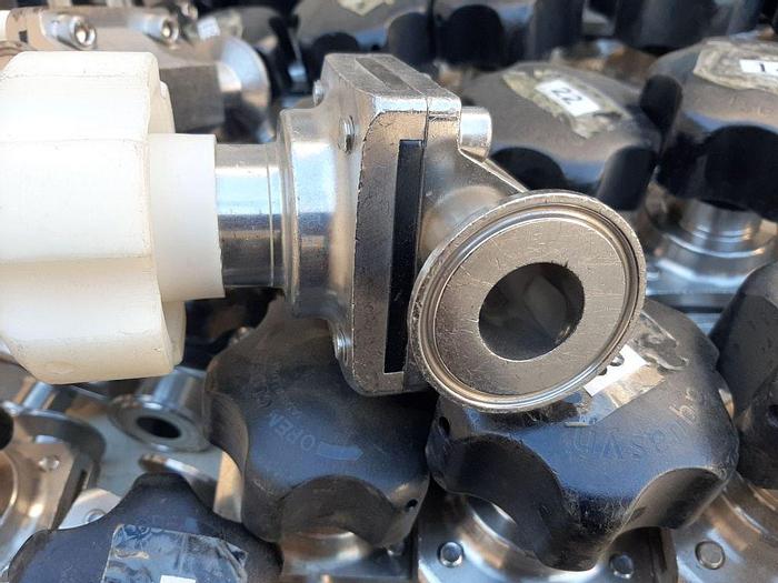 Used Valve, Diaphragm, 1", 316L Stainless Steel, Aquasyn #S744663