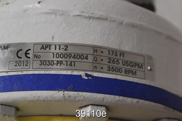 Unused Sulzer APT11-2 Pump ASTM A890 Stainless Steel, Unused, with Motor #39110