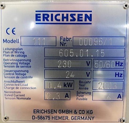 Used Erichsen Automatic Cup Testing Machine