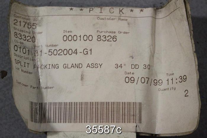 Unused Beloit DD3000 34" Refiner Paking Gland Assembly #35587
