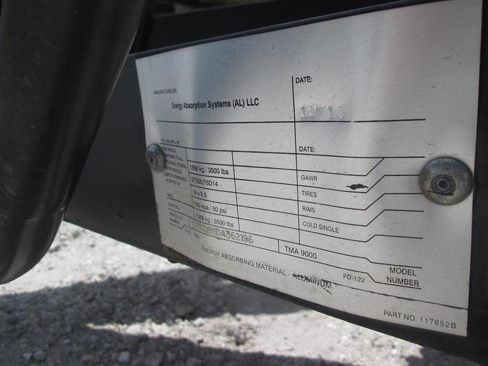 Used 2013 Energy Absorption Attenuator Crash Trailer