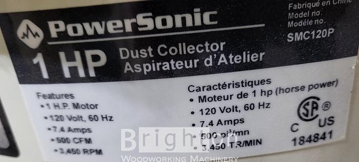 Used Powersonic SMC120P 1HP Used Dust Collector #BM2264