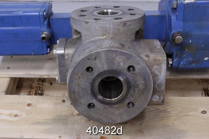 Used Metso Model GV652AC 4-Way Grinder Control Valve, 2" Port, GAA121 Actuator #40482