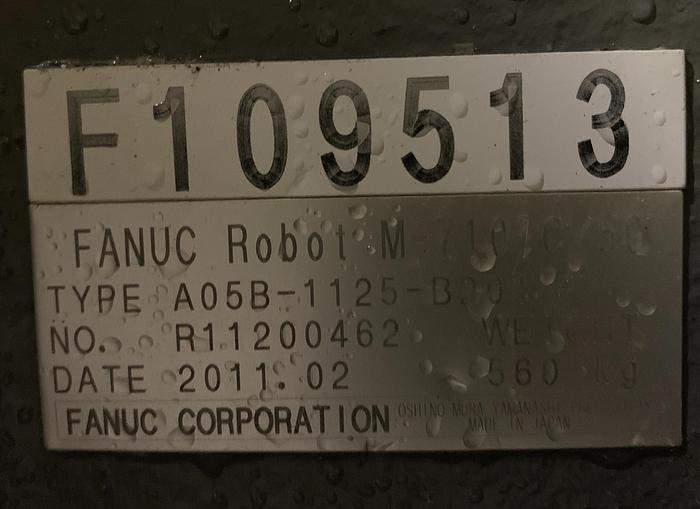 Used FANUC M710iC/50 6 AXIS CNC ROBOT WITH R30iA CONTROLLER AND VISION CONNECTIONS