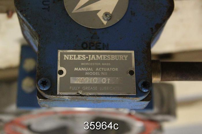 Used Neles Jamesbury 6" Hand Operated Wafer Sphere Butterfly Valve, 815L 11 3600 MT #35964