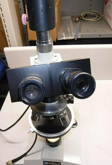 Used Meiji Microscope we believe its a ML9000 with 4x 10x 40x objectives 2 HW 10X Ey