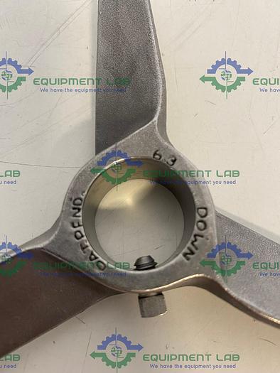 Used 6" Stainless Steel Axial Flow Impeller Blade, 3 Blade w/ 1" Bore