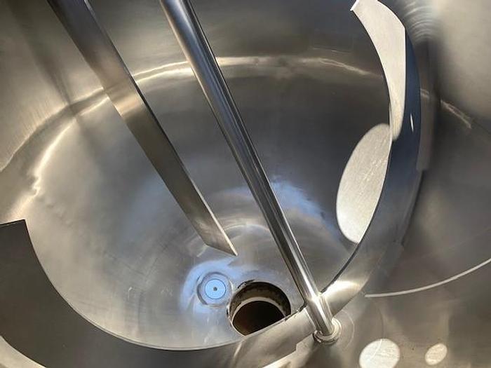 Used 500 Gallon Lee Stainless Steel Mixing Kettle Model 500 A7S