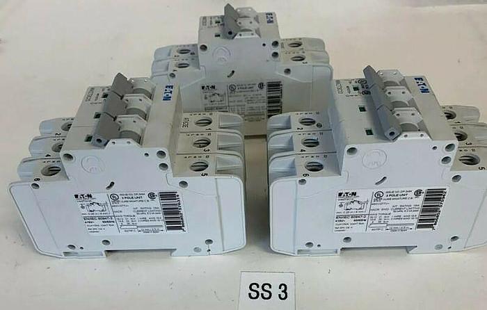 Used Eaton EN/IEC 60947-2 3-Pole Circuit Breaker(Lot Of 2)&(Lot Of 1) 2-Pole 3 Total