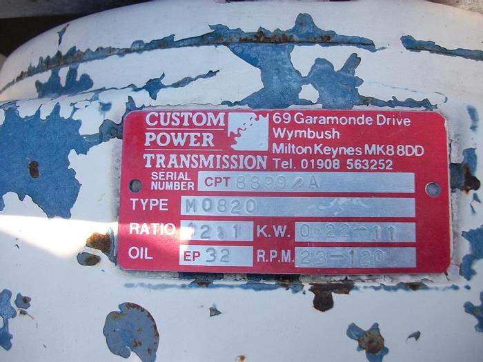 Used Mixer, Paddle, 5 CF, 316 S/st, Winkworth, Mdl RT80, Plow Mixer, #S741742