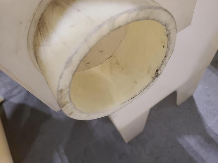 Used Polypro Tank Counter Flow Rinse side and bottom support 18" x 18" x 24" Removable Partition - LARRY PLEASE CHECK DEMENTIONS