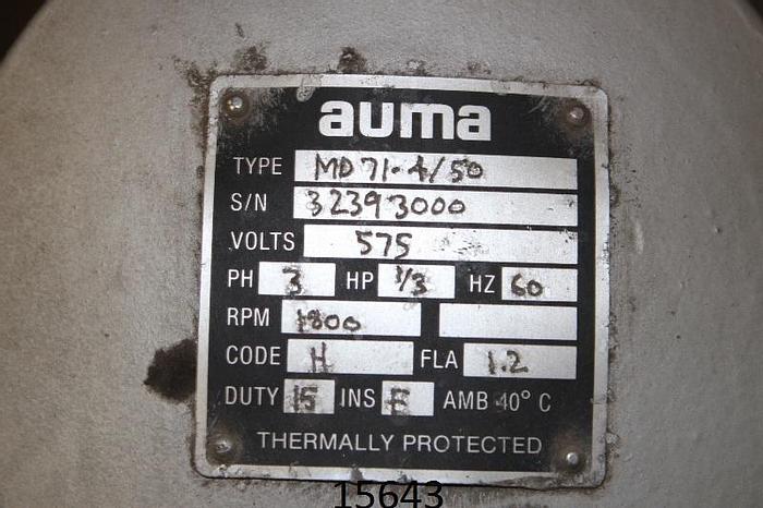 Used Auma GK25-1 Electric Felt Tensioner, 6/1 Ratio #15643