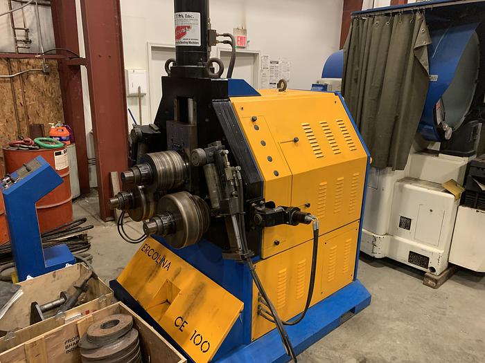Used Ercolina 4″ x 1/2″ Hydraulic Programmable Angle Roll-Section Bender with 3-Axis Twist Correction