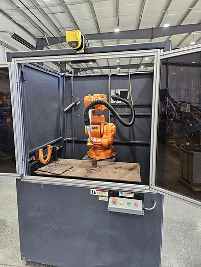 Used ABB IRB 140 Robotic Welding Cell With Enclosure and Miller Auto Axcess 450-DI
