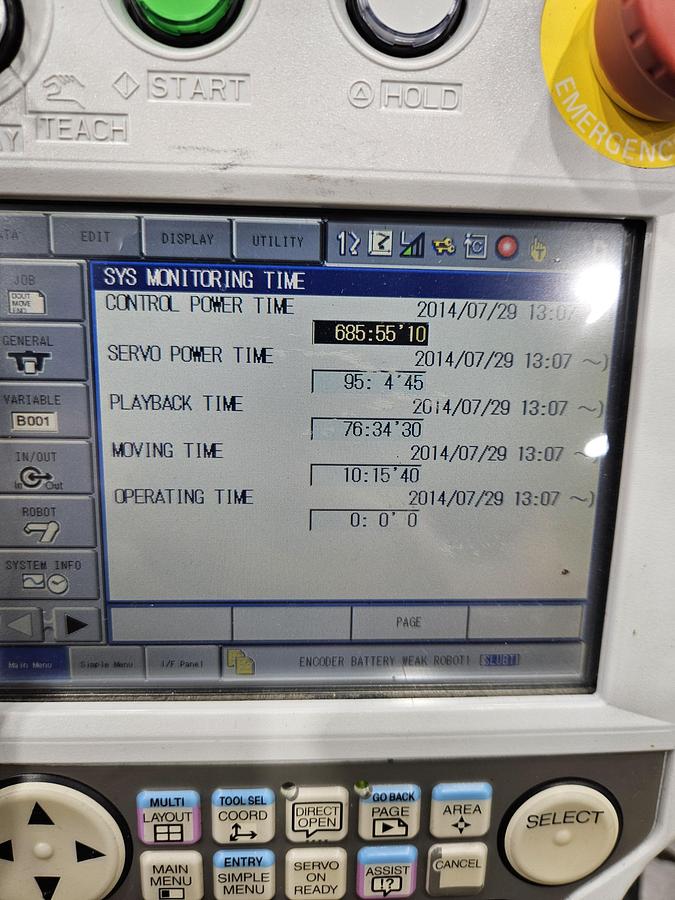 Used Yaskawa Motoman MPK2F Industrial Robot With FS100 Controller