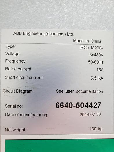 Used ABB IRB 6640-185/2.8 Dual Arm Industrial Robot With IRC5 Controller