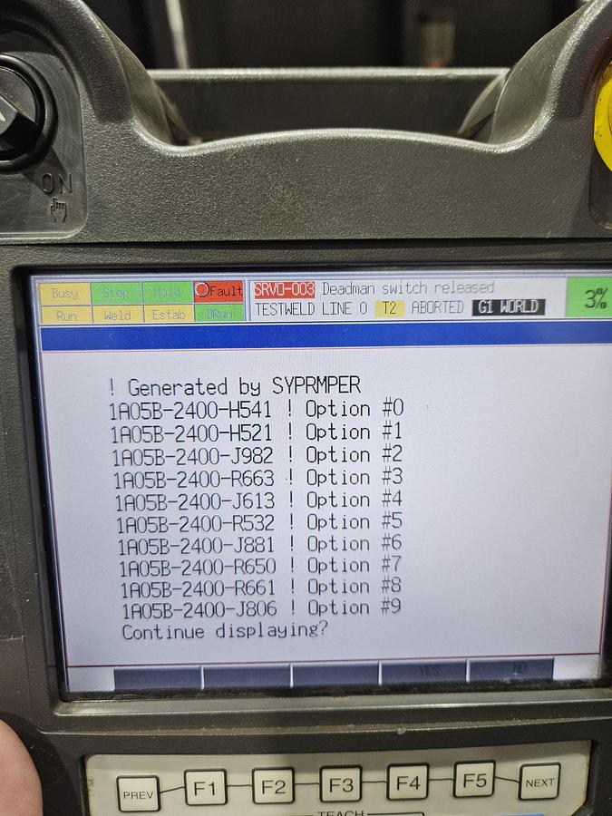 Used Lincoln system 35 weld cell Fanuc 120iC/10L with dual headstock positioners