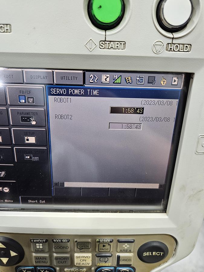 Used Dual Arm Yaskawa EA1900N and UP50N Welding Robots With Auto Axcess 450