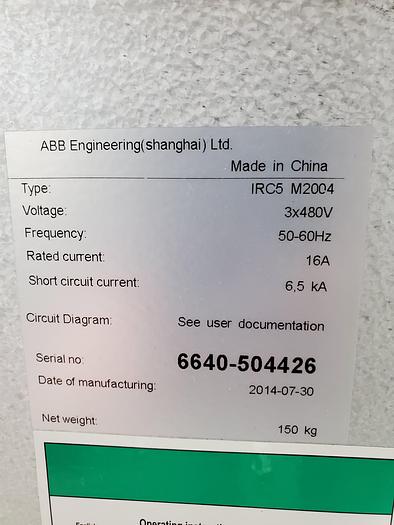 Used ABB IRB 6640-185/2.8 Dual Arm Industrial Robot With IRC5 Controller