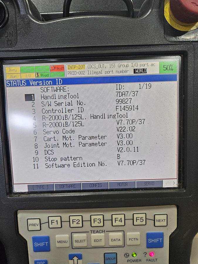 Used Fanuc R-2000ib/125L Industrial Robot With R-30ia Controller